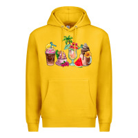Lemon summer coffee cups Premium Hoodie - AdoDesignShop