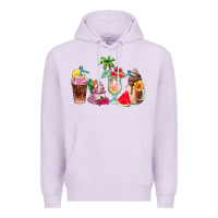 Lilac summer coffee cups Premium Hoodie - AdoDesignShop