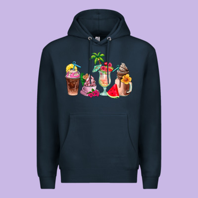 Summer Coffee Cups Premium Hoodie Designed By Adodesignshop
