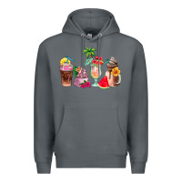 Rock summer coffee cups Premium Hoodie - AdoDesignShop