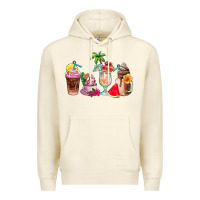 Sandshell summer coffee cups Premium Hoodie - AdoDesignShop