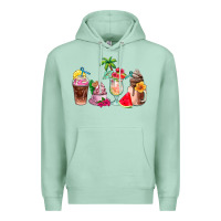 Seafoam summer coffee cups Premium Hoodie - AdoDesignShop