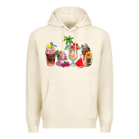 Tofu summer coffee cups Premium Hoodie - AdoDesignShop