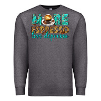 Charcoal Heather more espresso less depresso western Premium Sweatshirt - texasbilliewilder
