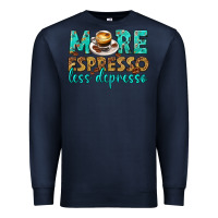 Navy more espresso less depresso western Premium Sweatshirt - texasbilliewilder