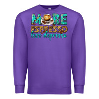 Purple more espresso less depresso western Premium Sweatshirt - texasbilliewilder