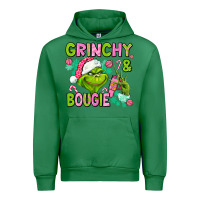 Emerald christmas characters and bougie Urban Hoodie - AdoDesignShop
