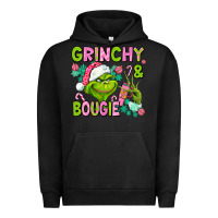 Pigment Black christmas characters and bougie Urban Hoodie - AdoDesignShop