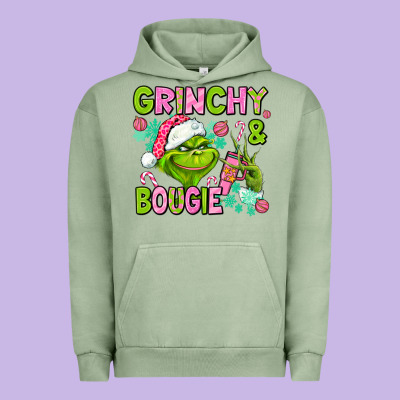 Christmas Characters And Bougie Urban Hoodie Designed By Adodesignshop