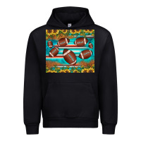 Black football turquoise sunflower Urban Hoodie - JahusDesignShop