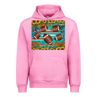 Fuchsia Pink football turquoise sunflower Urban Hoodie - JahusDesignShop