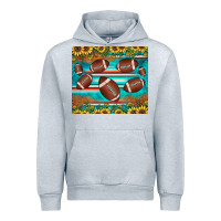 Heather Grey football turquoise sunflower Urban Hoodie - JahusDesignShop