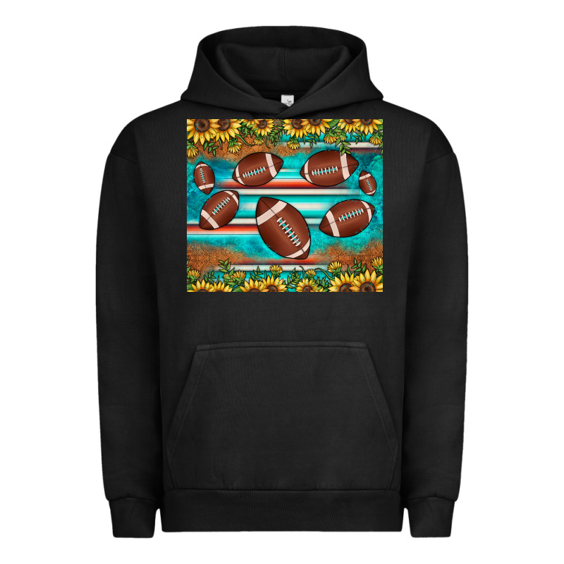 Football Turquoise Sunflower Urban Hoodie by JahusDesignShop | Teevron