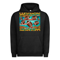 Pigment Black football turquoise sunflower Urban Hoodie - JahusDesignShop