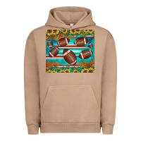 Pigment Burro football turquoise sunflower Urban Hoodie - JahusDesignShop