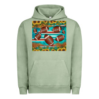 Pigment Oil Green football turquoise sunflower Urban Hoodie - JahusDesignShop
