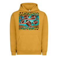 Pigment Peanut Butter football turquoise sunflower Urban Hoodie - JahusDesignShop
