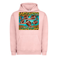 Pigment Salmon football turquoise sunflower Urban Hoodie - JahusDesignShop