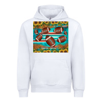 White football turquoise sunflower Urban Hoodie - JahusDesignShop