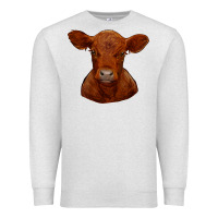 Oatmeal Heather red angus calf Premium Sweatshirt - RanaPortraitStore