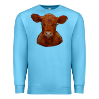 Ocean Blue red angus calf Premium Sweatshirt - RanaPortraitStore