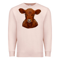 Pale Pink red angus calf Premium Sweatshirt - RanaPortraitStore