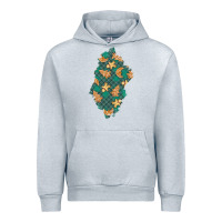 Heather Grey christmas gingerbread cookies patch Urban Hoodie - BundleAndBundleShop
