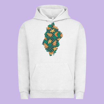 Christmas Gingerbread Cookies Patch Urban Hoodie Designed By Bundleandbundleshop