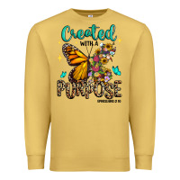 Antique Gold created with a purpose ephesians 2 10 Premium Sweatshirt - RanaPortraitStore