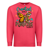 Cardinal created with a purpose ephesians 2 10 Premium Sweatshirt - RanaPortraitStore