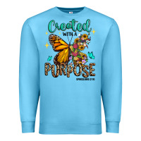 Ocean Blue created with a purpose ephesians 2 10 Premium Sweatshirt - RanaPortraitStore