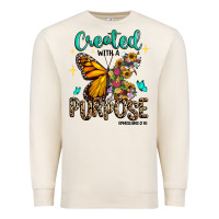 Sandshell created with a purpose ephesians 2 10 Premium Sweatshirt - RanaPortraitStore