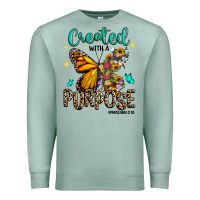 Seafoam created with a purpose ephesians 2 10 Premium Sweatshirt - RanaPortraitStore