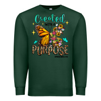 Sports Green created with a purpose ephesians 2 10 Premium Sweatshirt - RanaPortraitStore