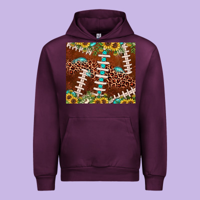 Football Leopard Gemstone Sunflower Urban Hoodie Designed By Jahusdesignshop