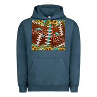 Pigment Midnight Navy football leopard gemstone sunflower Urban Hoodie - JahusDesignShop