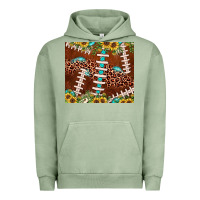 Pigment Oil Green football leopard gemstone sunflower Urban Hoodie - JahusDesignShop