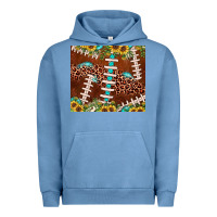 Pigment Pebble Blue football leopard gemstone sunflower Urban Hoodie - JahusDesignShop