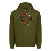 Army Green merry christmas y all Premium Hoodie - JahusDesignShop