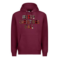 Burgundy merry christmas y all Premium Hoodie - JahusDesignShop