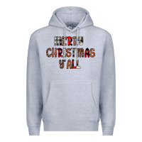 Heather Grey merry christmas y all Premium Hoodie - JahusDesignShop