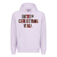 Lilac merry christmas y all Premium Hoodie - JahusDesignShop