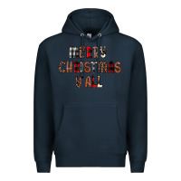 Navy merry christmas y all Premium Hoodie - JahusDesignShop