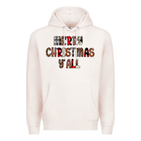 Pale Pink merry christmas y all Premium Hoodie - JahusDesignShop