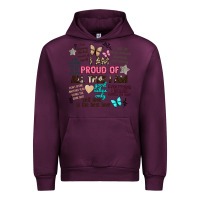 Mauve Wine i am proud of all that i am Urban Hoodie - Artiststas