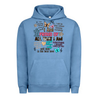 Pigment Pebble Blue i am proud of all that i am Urban Hoodie - Artiststas