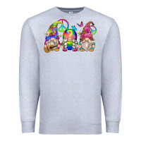 Heather Grey hippie gnomes Premium Sweatshirt - Zillion Design Studio