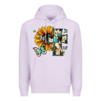 Lilac cross with sunflower Premium Hoodie - JahusDesignShop