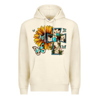 Sandshell cross with sunflower Premium Hoodie - JahusDesignShop