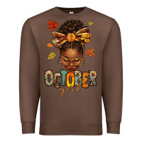Chestnut october girl afro woman fall Premium Sweatshirt - texasbilliewilder